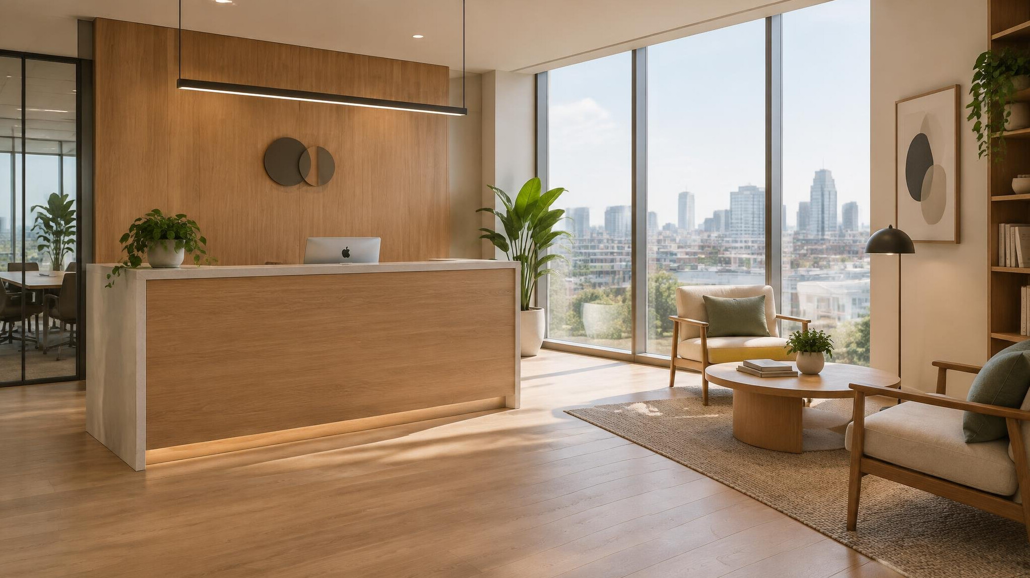 Modern media consultancy office reception