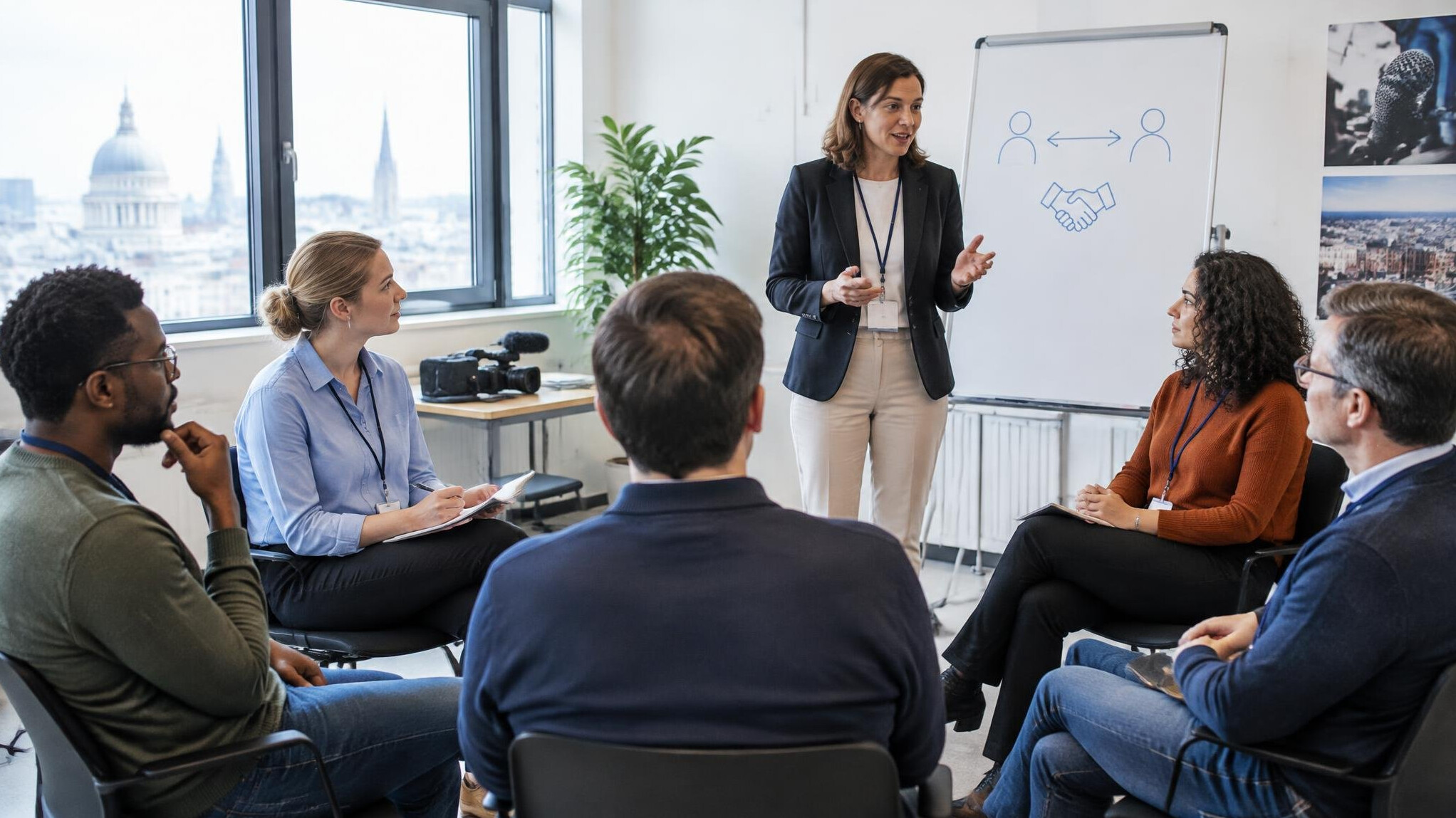 Conflict resolution training workshop for broadcast professionals